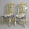 Pair of French style giltwood chairs