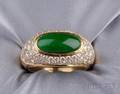 18kt Gold Jadeite and Diamond Ring