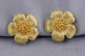 18kt Gold Flower Earclips Tiffany  Co