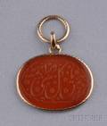 Antique 14kt Gold and Carnelian Intaglio Fob