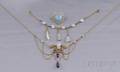 Three Art Nouveau 14kt Gold and Pearl Jewelry Items