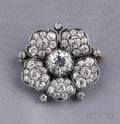 Antique Diamond Flower Pin