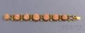 Etruscan Revival 14kt Gold and Coral Cameo Bracelet