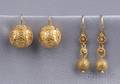 Two Pairs of Antique 14kt Gold Earpendants