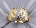 18kt Gold and Diamond Bombe Ring