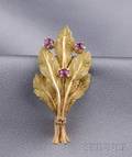 18kt Bicolor Gold and Ruby Brooch M Buccellati