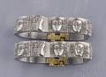Pair of Stainless Steel and 18kt Gold Bracelets KieselsteinCord