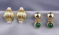 Two Pairs of 18kt Gold Earclips