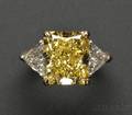 Fancy Intense Yellow Diamond and Diamond Ring Tiffany  Co