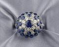 Platinum Sapphire and Diamond Ring