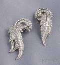 Pair of Platinum and Diamond Dress Clips