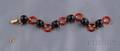 Art Deco 18kt Gold Onyx and Carnelian Bracelet