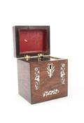 19th C Rosewood Tea Caddy with MOP Inlay