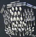 Sterling silver flatware service dated 1893