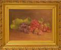 Framed 20th Century American School Oil on Canvas Still Life with Grapes