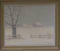 Two Framed Oil on Canvasboard Landscapes by Josef M Arentz American 19031969
