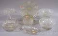 Seven Colorless Cut Glass Table Items