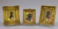 Three Framed Miniature Portrait Silhouettes