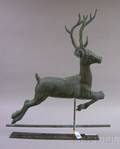 Molded Copper Leaping Stag Weather Vane