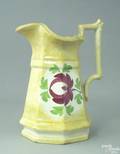 Yellow spatter paneled pitcher