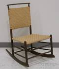 Mt Lebanon Shaker Maple Production Rocking Chair with Woven Tape Back and Seat