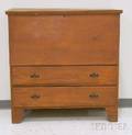 Cherry and Pine Blanket Chest over Two Long Drawers