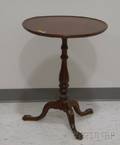 Carved Mahogany Dishtop Candlestand