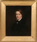 19th Century American School Oil on Canvas Portrait of a Young Man