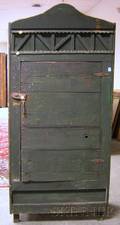 Rustic Greenpainted Wooden Cabinet