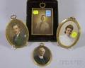 Four Cased Early 20th Century Portrait Miniatures