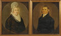 Attributed to William Jennys American ac 17951805 Portraits of Jabez Baldwin and His Wife Lydia