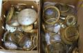 Large Lot of French Clock Bezels Dials and Back Glasses