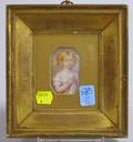 Framed Miniature Painted Portrait on Ivory of a Blond Girl