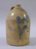 WE Welding Cobalt Floral Decorated TwoGallon Stoneware Jug