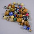 Approximately Eightynine Glazed Clay and China Marbles