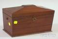 Mahogany Casketform Tea Caddy