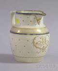 Gilt and Paint Decorated Pearlware Pitcher