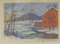 Harry Shokler American 18961978 Two Silkscreen Prints South Londonderry Vt
