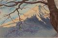 Tomikichiro Tokuriki Japanese 19021999 Mt Fuji and Cherry Blossoms at Tateho