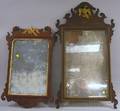 Two Chippendale Mahogany and Mahogany Veneer Mirrors