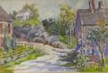 Two Framed American School Watercolor Views of New England