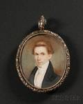 Portrait Miniature of a Gentleman with Gingercolored Hair