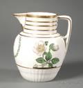 Floral Decorated Pearlware Pitcher