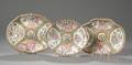 Three Rose Medallion Porcelain Shaped Serving Dishes