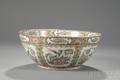 Rose Medallion Porcelain Punch Bowl