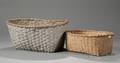 Two Painted Woven Splint Baskets