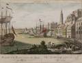 Francois Habermann publisher Augsburg 1762 Vue de Boston vers le Cale au Port