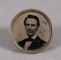 Lincoln Campaign Ferrotype Brassmounted Shank Button