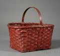 Redpainted Woven Splint Basket