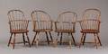 Assembled Set of Four Sackback Windsor Chairs